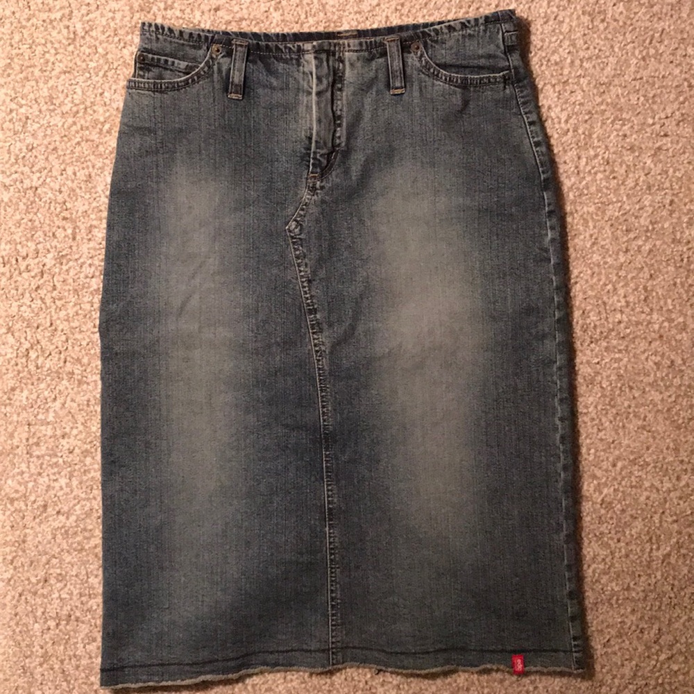 Long Denim Skirt